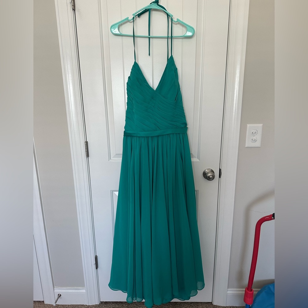 Allure Bridals Teal Maxi Bridesmaid Dress